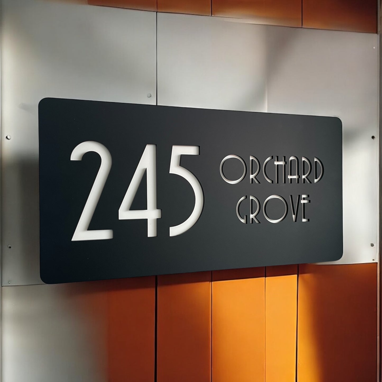 House Number Signs - Australian made - Nouveau 5 | SW2