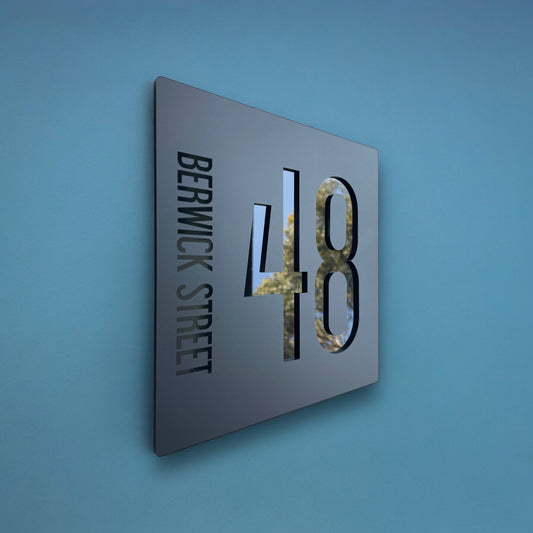 House Number Signs - Australian Made - Prisma 4 | SW2