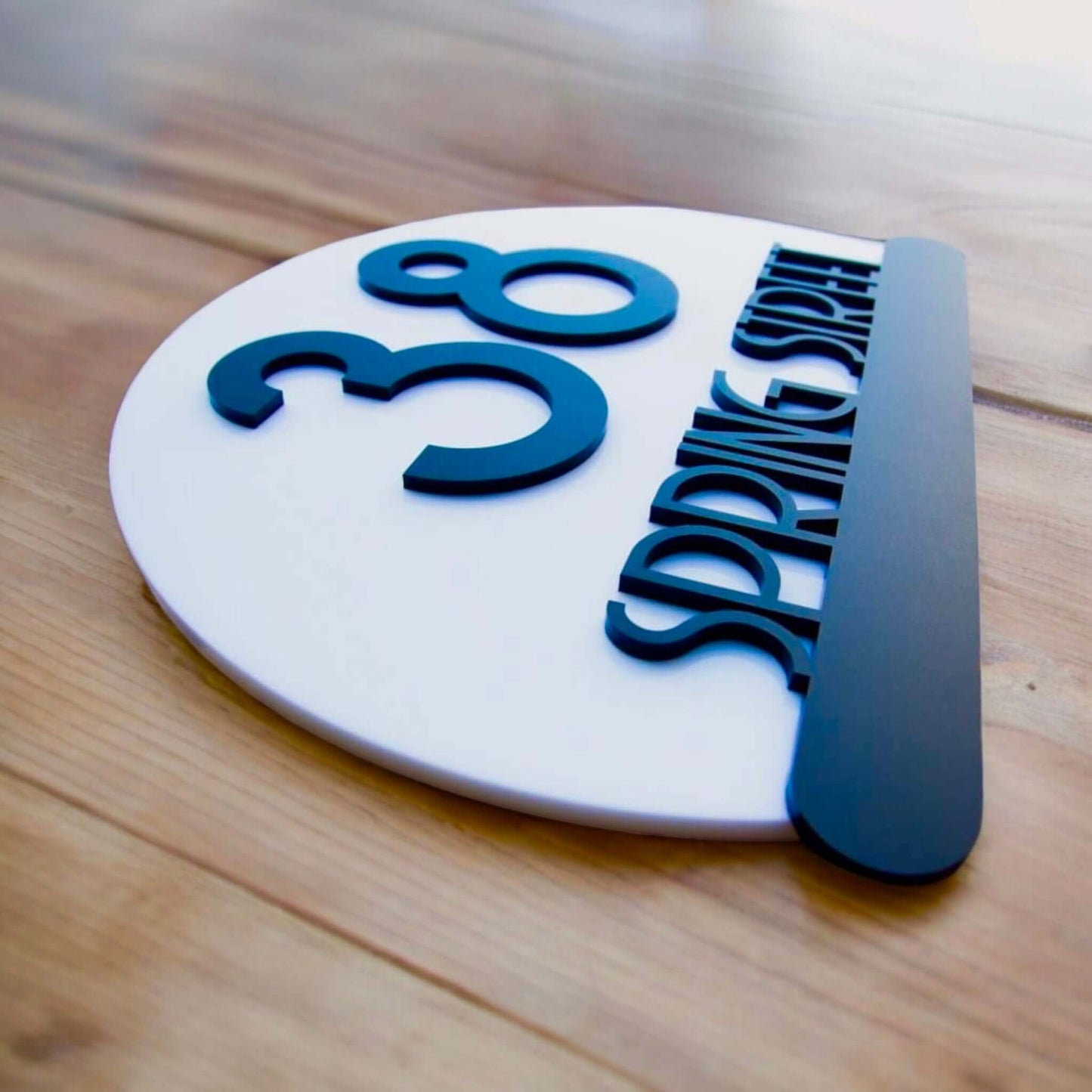 House Number Signs - Australian made - Half Moon 4 | SW2
