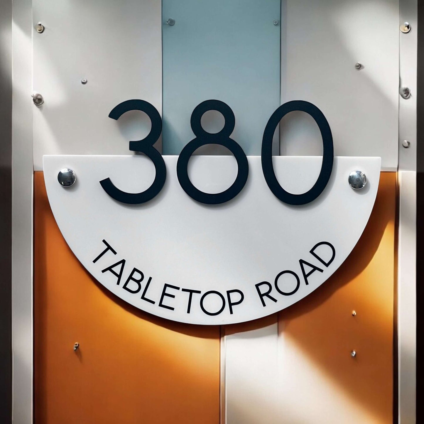 House Number Signs - Australian made - Half Moon 2 | SW2