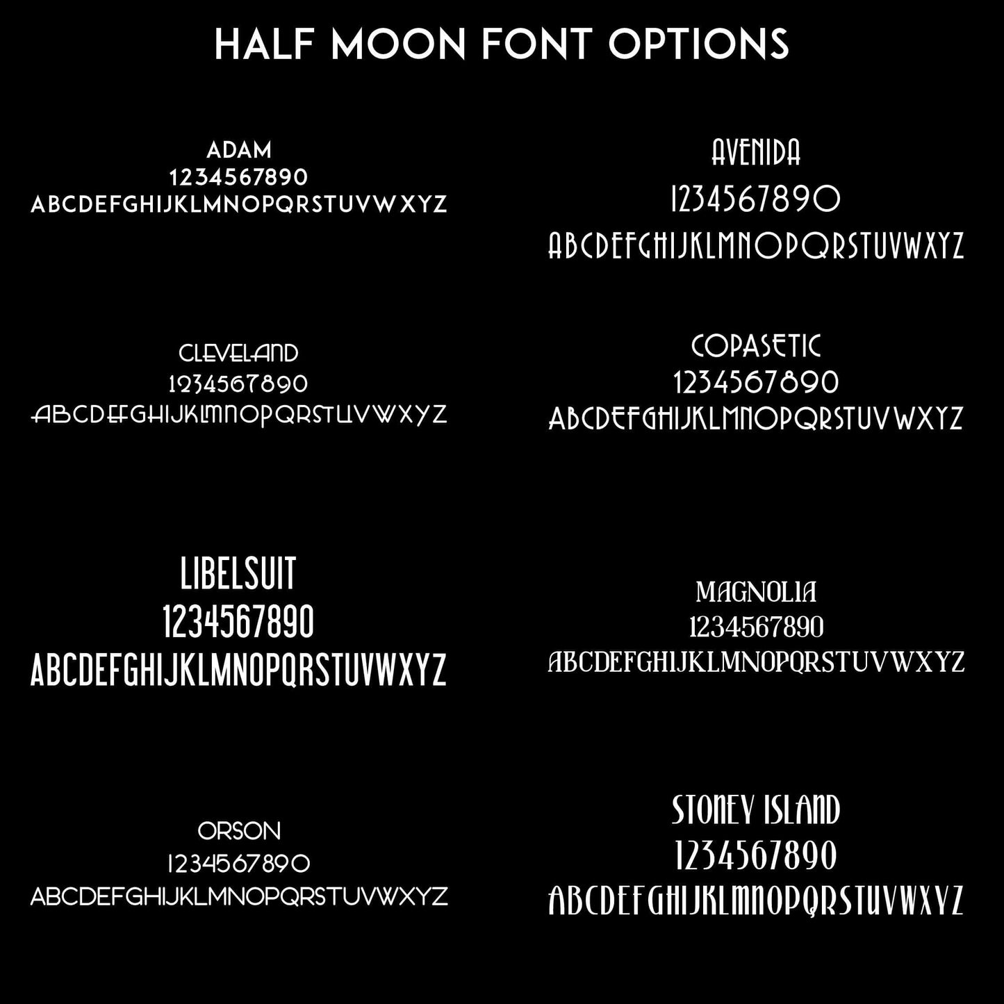 House Number Signs - Australian made - Half Moon 3 | SW2