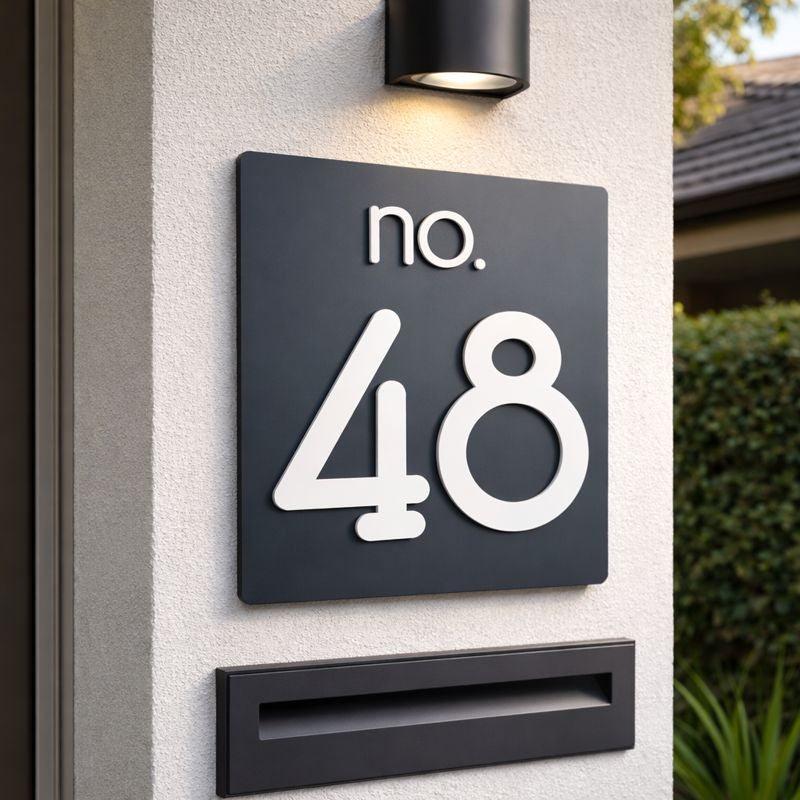 Legacy S2 3D House Number Sign - Stylish Australian Made Quality
