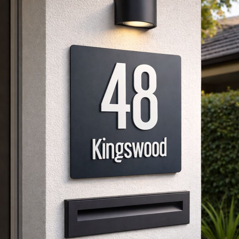 Legacy S3 3D House Number Sign - Modern Australian Made Design