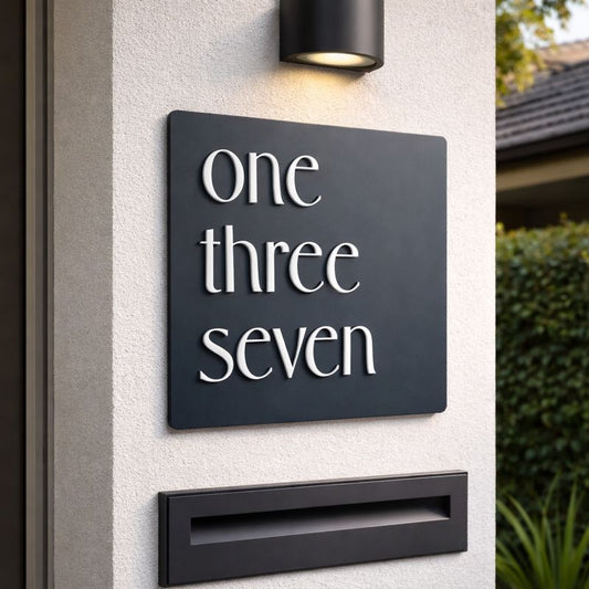 Legacy S4 3D House Number Sign - Modern Australian Made Design