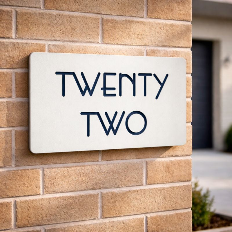 House Number Signs - Australian made - Nouveau 4 | SW2