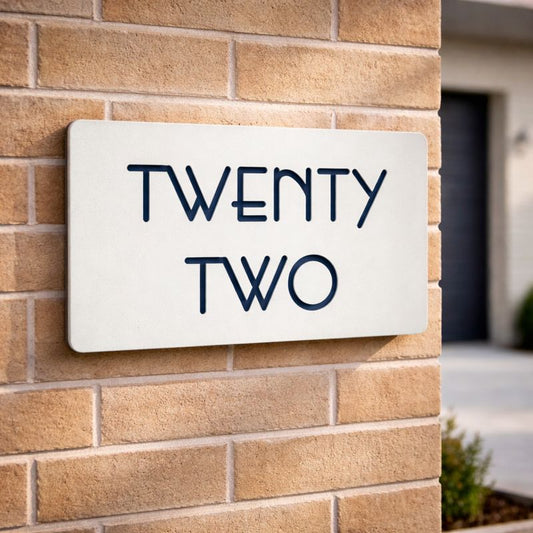 House Number Signs - Australian made - Nouveau 4 | SW2