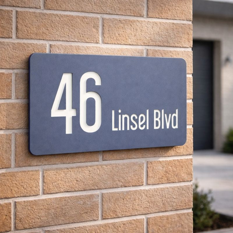 House Number Signs - Australian made - Nouveau 2 | SW2