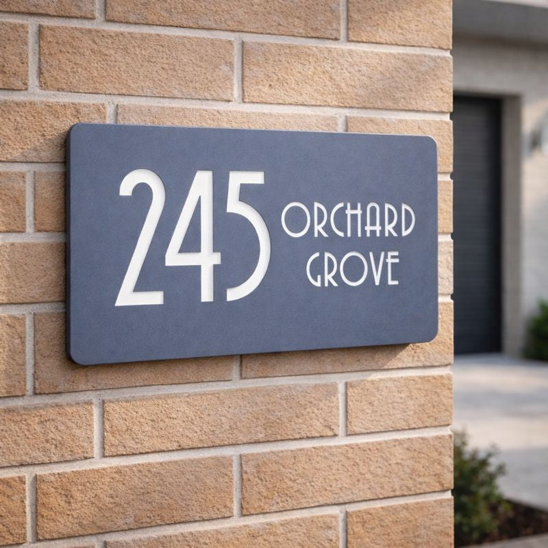 House Number Signs - Australian made - Nouveau 5 | SW2