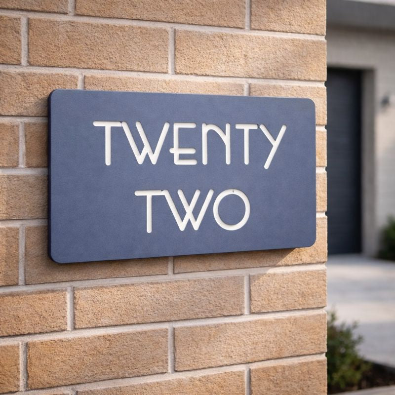 House Number Signs - Australian made - Nouveau 4 | SW2