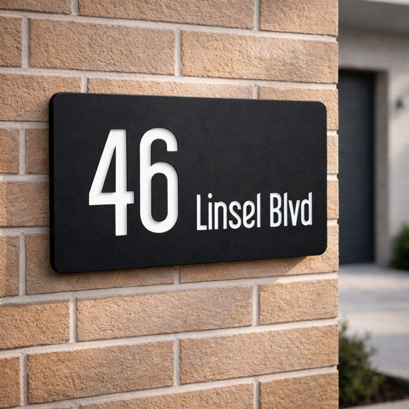 House Number Signs - Australian made - Nouveau 2 | SW2