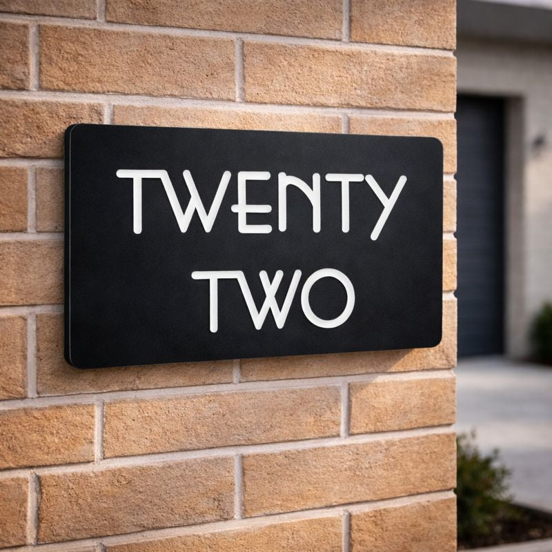 House Number Signs - Australian made - Nouveau 4 | SW2