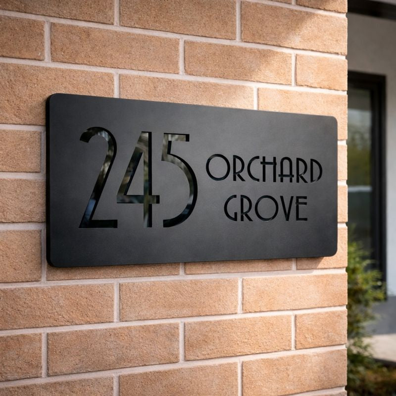 House Number Signs - Australian made - Nouveau 5 | SW2