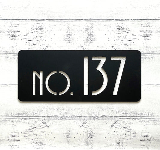 House Number Signs - Australian Made - Nouveau SL3 | SW2